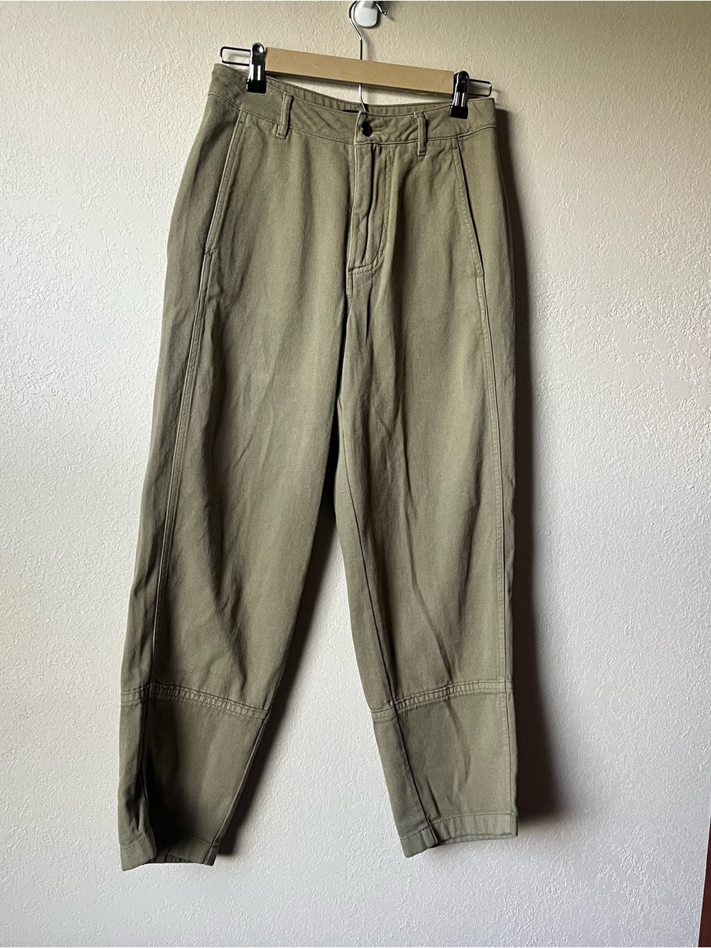 Quince Olive Green Barrel Pants - Picture 3 of 5